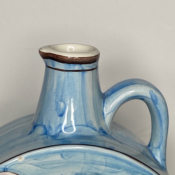 Folk Art Handmade Ceramic Pitcher Vase Landscape Countryside Italy Decorative - Picture 7 of 9